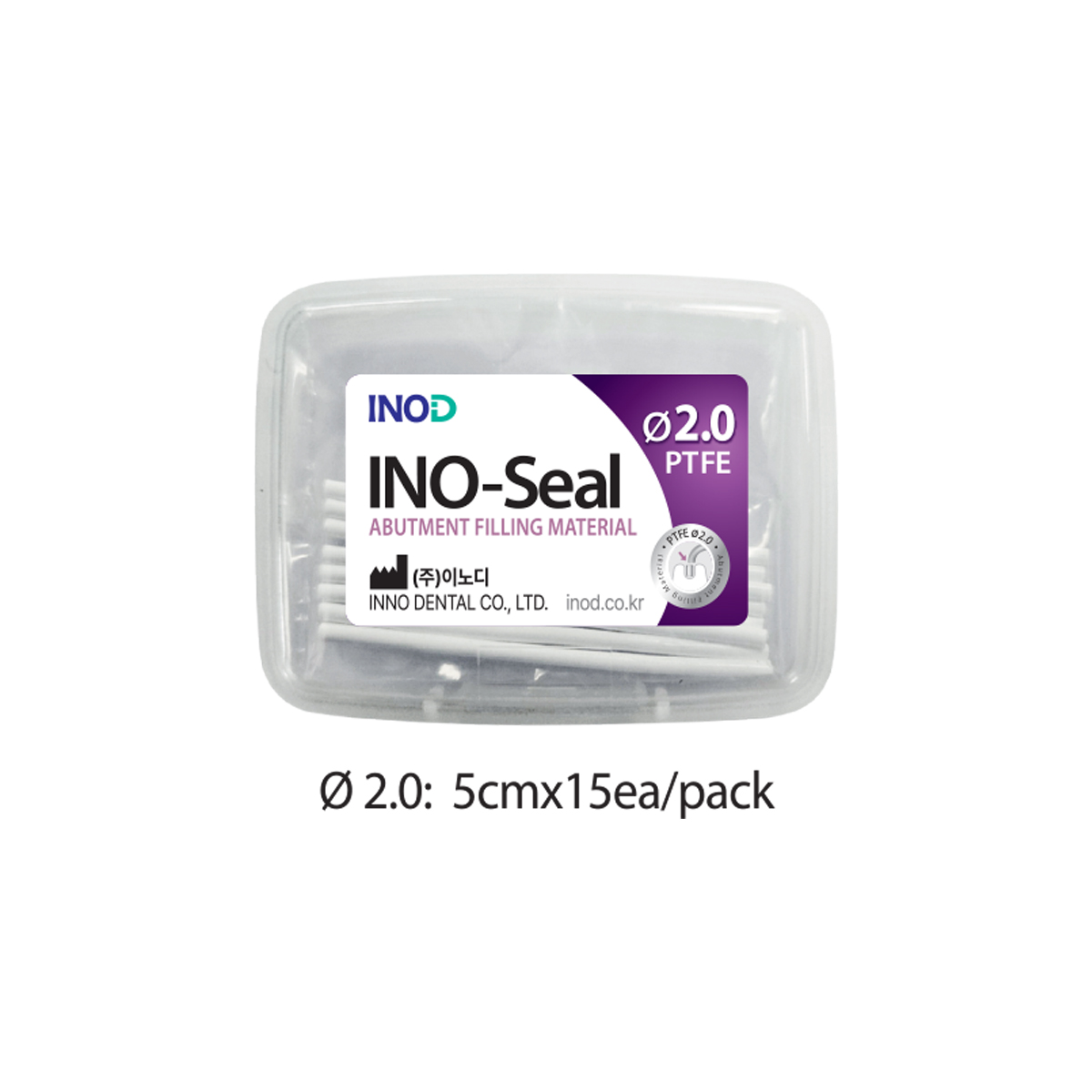 نوار PTFE اباتمنت ایمپلنت INO-Seal  بسته 15 عددی در دو قطر Ø1.8 و Ø2.0