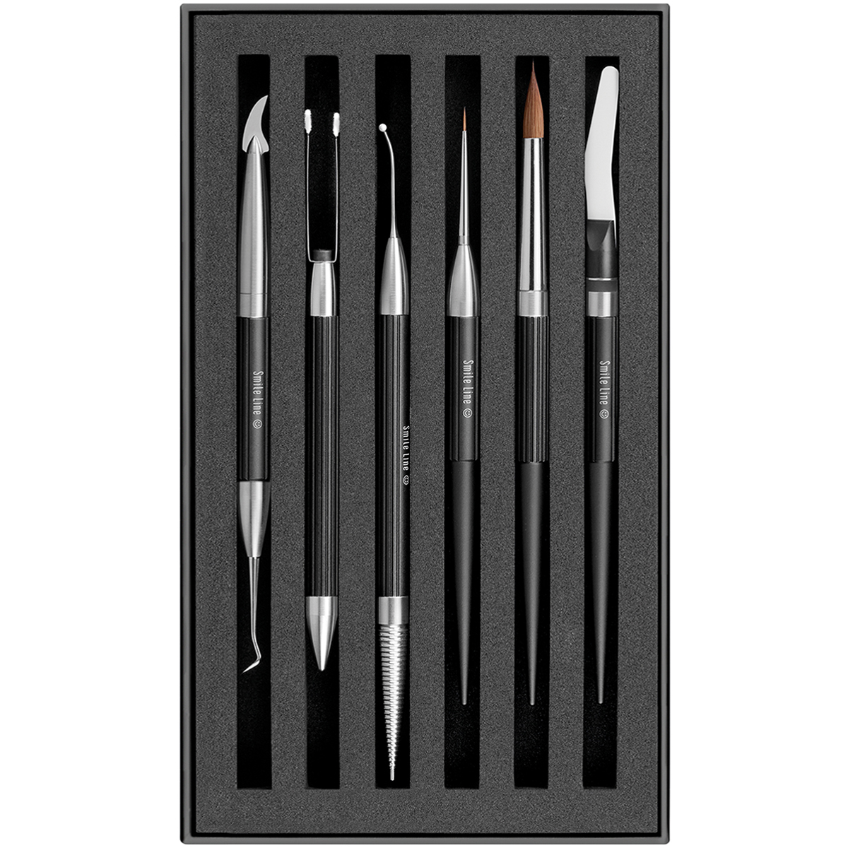 ست ابزار پودرگذاری پرسلن Smile Line مدل Porcelain Instrument Set با قلم‌موهای Kolinsky | پک کامل ابزار سرامیک