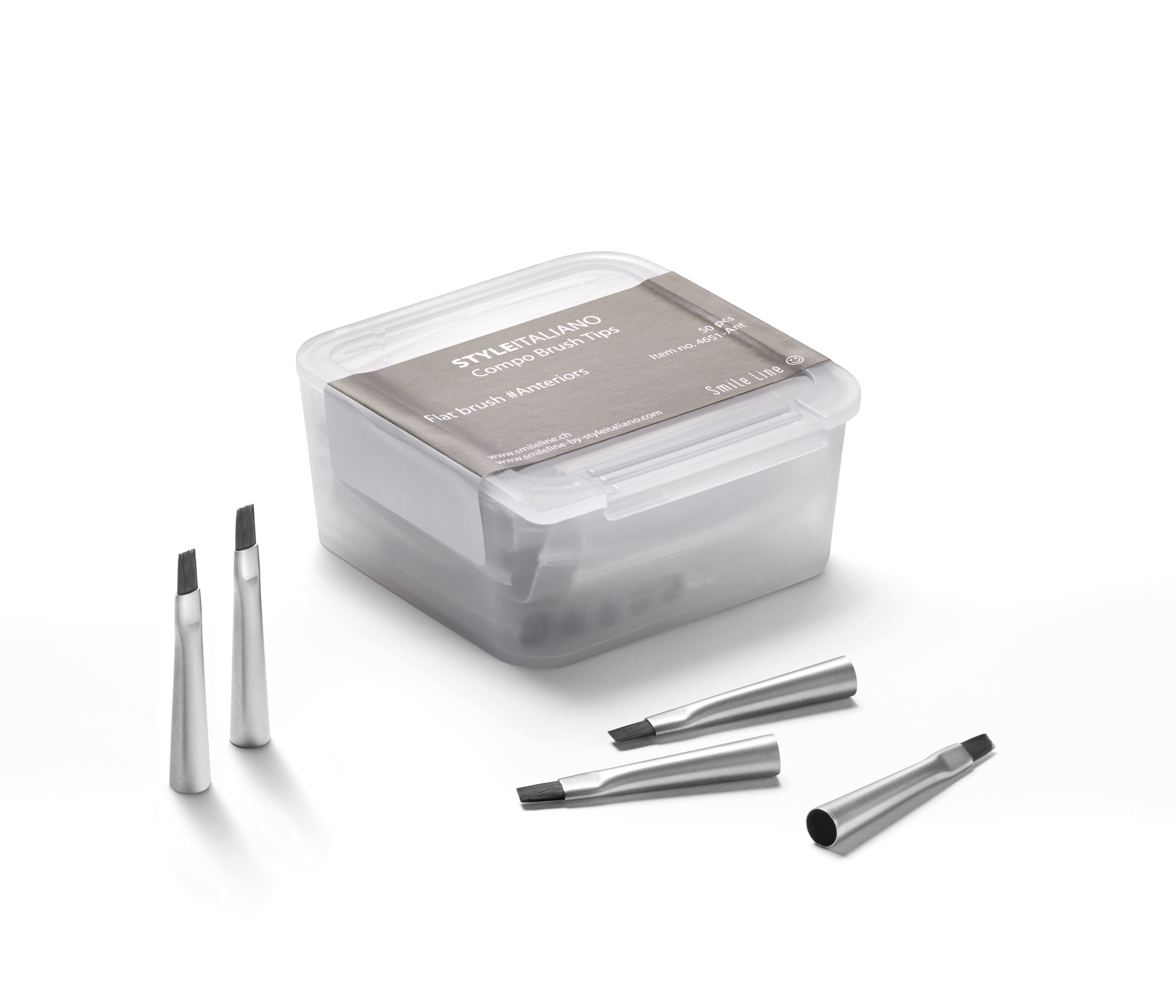 سری یدک براش کامپوزیت Smile Line Styleitaliano مدل Compo-Brush Tips | قدامی و خلفی بسته ۵ عددی
